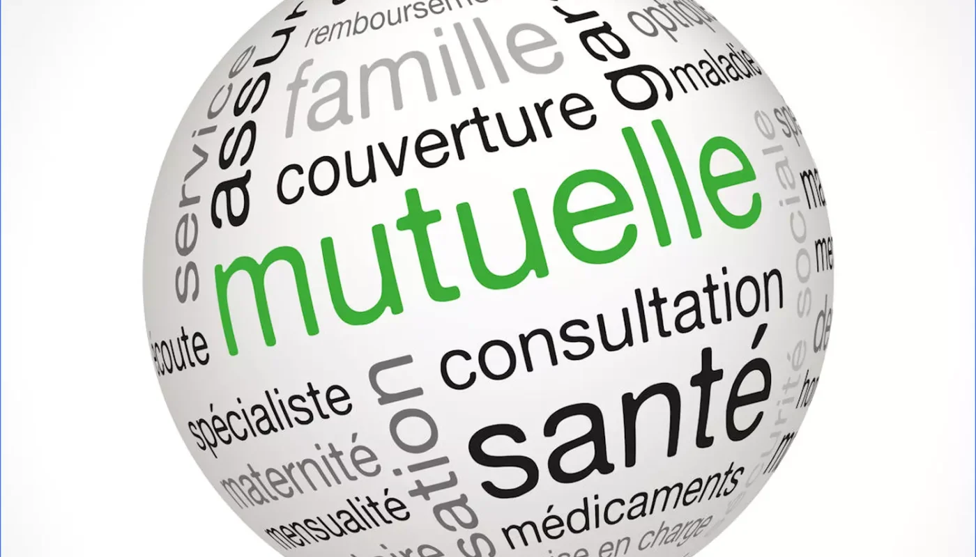 Globe rempli de texte sur l'univers de la mutuelle